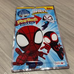 Marvel Spidey Amazing Friends Play Pack Coloring Book Crayons Stickers Kids 