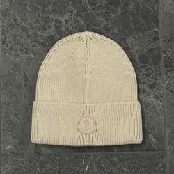 Beige Moncler Beanie Tonal