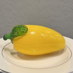 Vintage Hand Blown Glass Mango Fruit