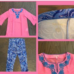 NWOT - Lilly Pulitzer girl’s leggings and top, size large **best offer, not free**