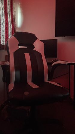 White and black gaming chair