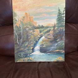 Original Oil Painting- 16 x 20  - Elsie Delfel’s Waterfall near Lake Tahoe