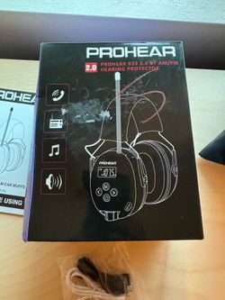 PROHEAR 033 2.0 BT Electronic Shooting Earmuffs Bluetooth AM/FM NRR 23 Black