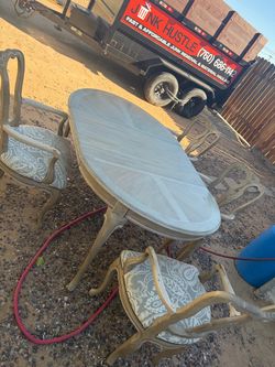 French Provincial Dining Table with Chairs