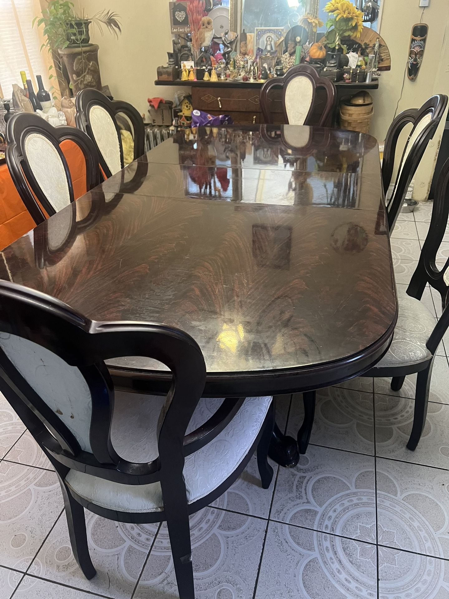 Dining Room Set Six Chairs Table And China Cabinet