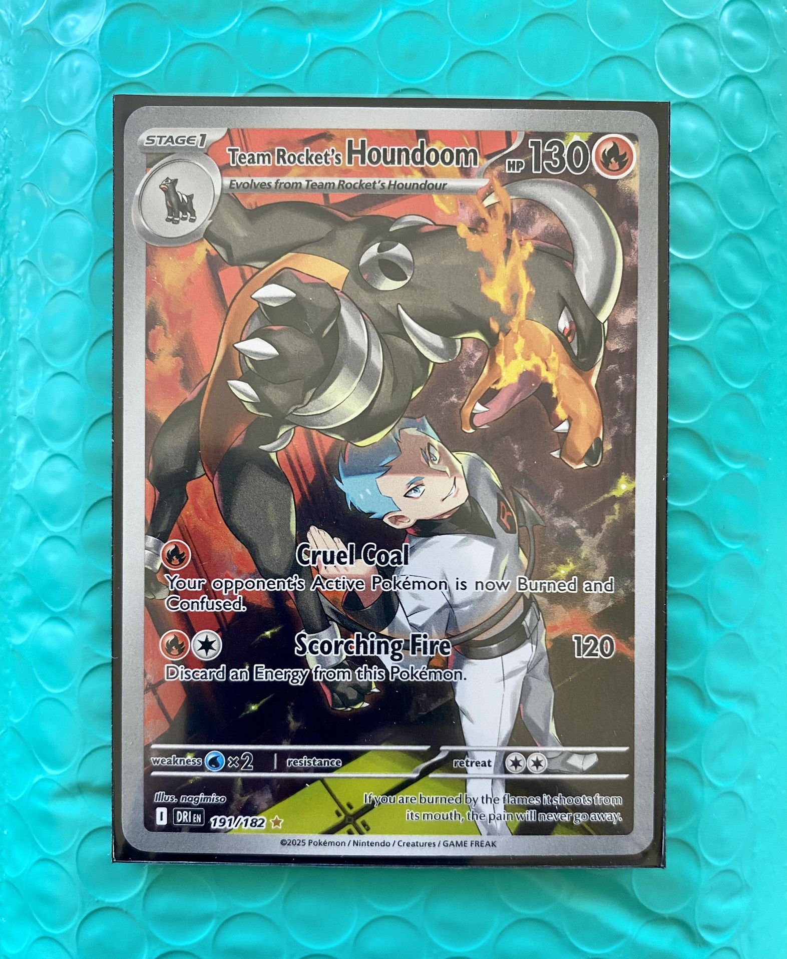 Pokemon Team Rocket's Houndoom 191/182 Destined Rivals Illustration Rare