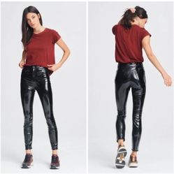 NWT RAG &bone High Rise Vinyl Skinny Pants