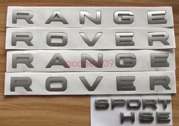 3PCS Set Silver RANGE ROVER & Sport HSE Letters Badge Logo Front Rear Hood Matte