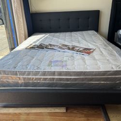 Queen Frame With Matrress New Mattresses New Pillowtop New Memory Foam New Bed Frames Nuevo Colchones Camas Nuevas ‼️ 