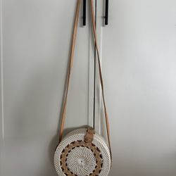 Rattan Circle Crossbody Bag Party Festival Vacation