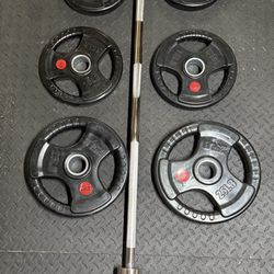 Barbell And Weight Plates Set