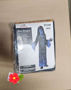 NEW Halloween costume: Blue Reaper size L (10-12).