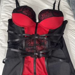 VAMPIRE COSTUME CORSET TOP