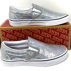 Girls Vans Slip-On Micro Sequins Canvas Sneaker
Sz 2
