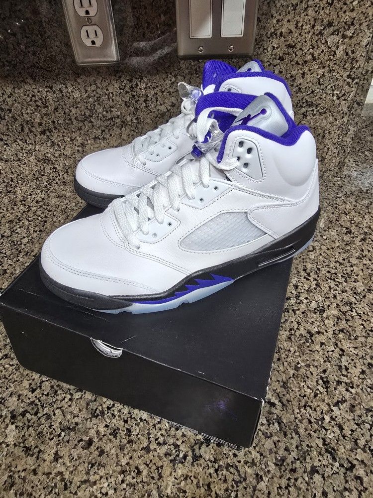 Brand NEW DS Jordan 5 Retro Dark Concord Grape Men's Size 8.5 DD0587-141