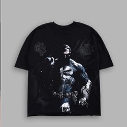 Darc Sport X PUNISHER GRUNGE MID-LENGTH RAW HEM TEE IN BLACK