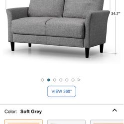 Zinus Light Grey Loveseat
