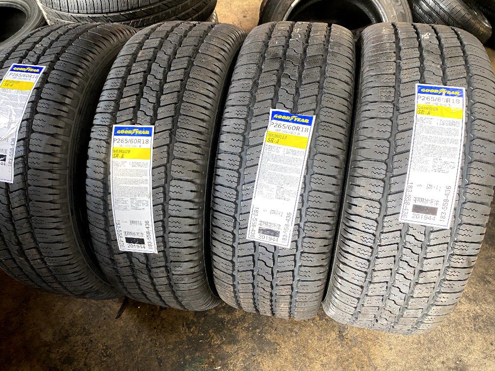 265/60/18 Goodyear Wrangler SR-A NEW TIRES $660 for Sale in Whittier, CA -  OfferUp