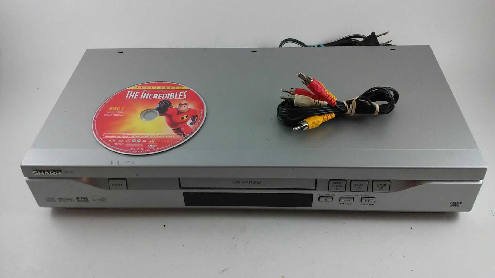 Sharp DV-S1U DVD/CD Player with Movie DVD Incredible