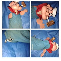 1967 Mattell Popeye The Sailor Talking Puppet talking has been worked on that's