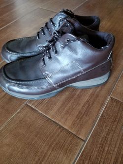 Ladies sz 8 1/2 leather Timberland ankle boot shoes