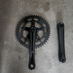 Single Speed Alloy 3 Piece Crank 