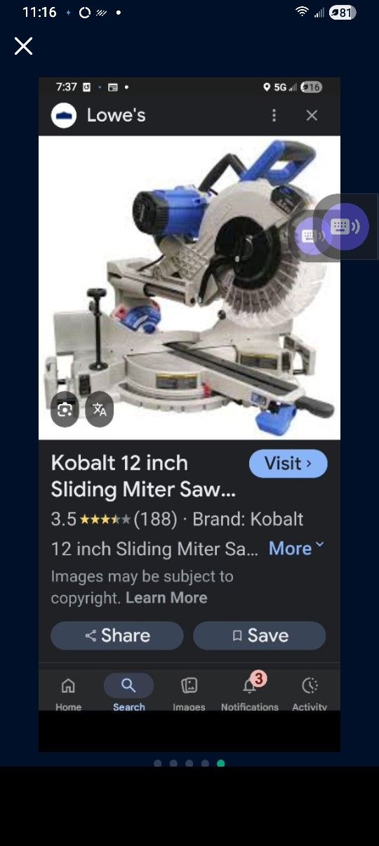 Kobalt Miter Saw New In Box