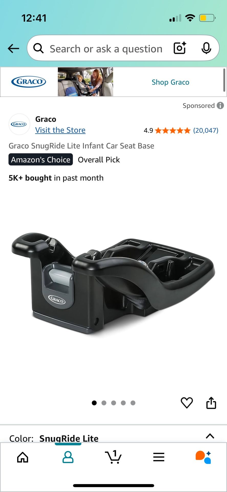 Graco SnugRide Lite Infant Car Seat Base