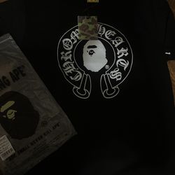 Bape X Chrome Heart Crew Neck Shirt