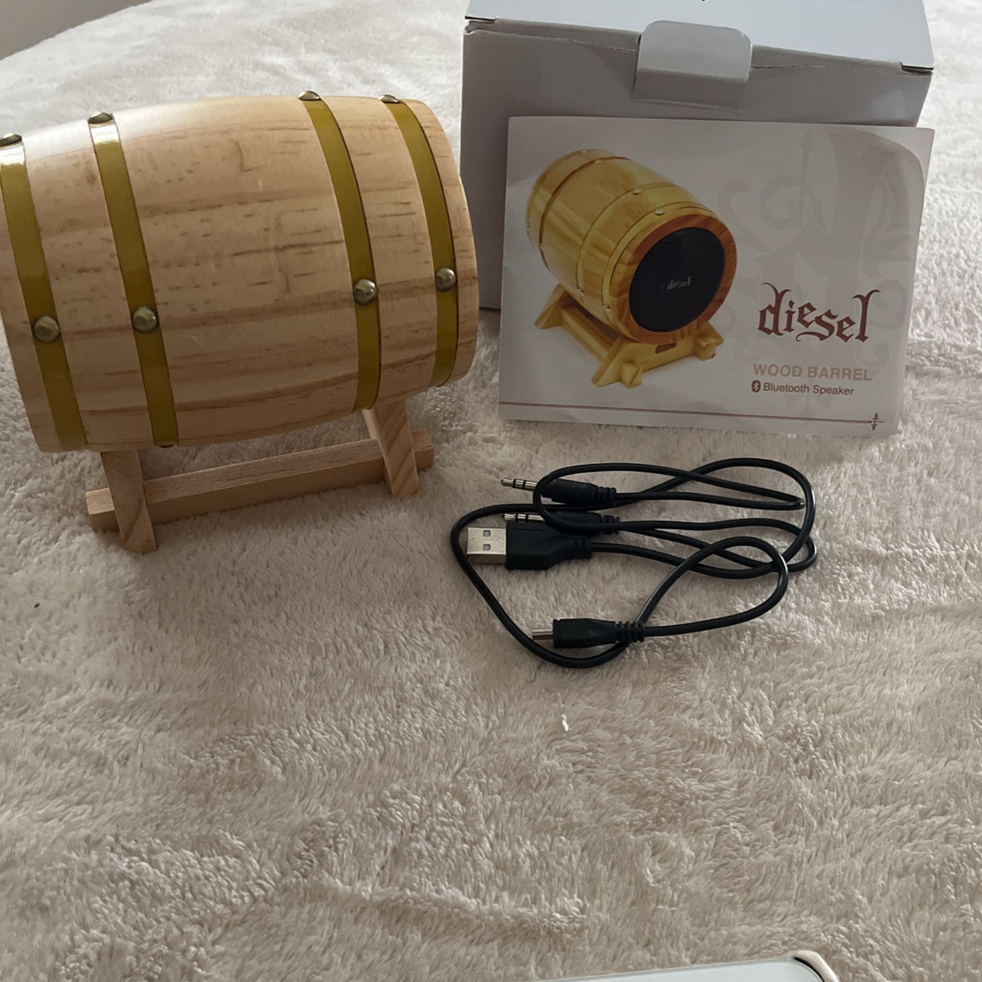 Wood Barrel Bluetooth Speaker