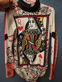 Queen of Hearts Long Sleeve Bodysuit costume child x-large