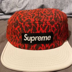 Supreme leopard camp hat