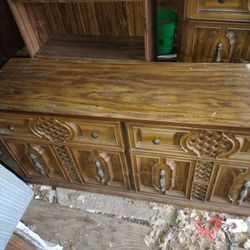 Dresser Tall Dresser And Bed Frame Matching Probably Early 80's