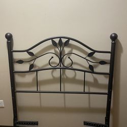 Twin Wrought Iron Headboard, $35, Twin Metal Bed Frame $35
