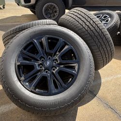 20" OEM Black 2026 Ford F150 Wheels Hankook A/T 275/60/20 99% Expedition