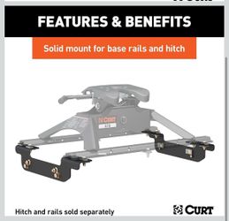 Custom 5th Wheel Bracket Kit for  Chevrolet Silverado, GMC Sierra 2500, 3500 HD, Curt 16411