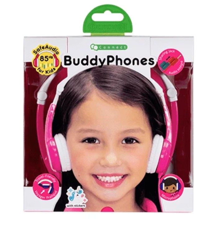 Buddyphones Standard Wired Kids Headphones BuddyPhones Foldable - Kids Volume Limiting Headphones