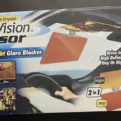 HD Vision Visor Day & Night Glare Blocker As Seen On TV Clip On Fits All Autos