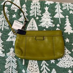 Coach Green Grass Wrist Purse