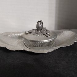 Engraved Rodney Kent Hammered Dish
