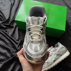 Bottega Orbit silver runners 