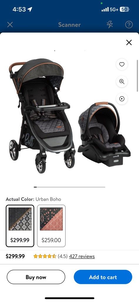 Carseat And Stroller Set 