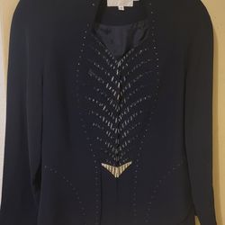 Navy Blue Blazer Jacket 