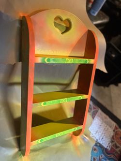 Custom painted hanging shelf