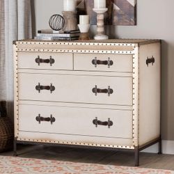 Vintage Canvas 4-Drawer Storage Cabinet(New)