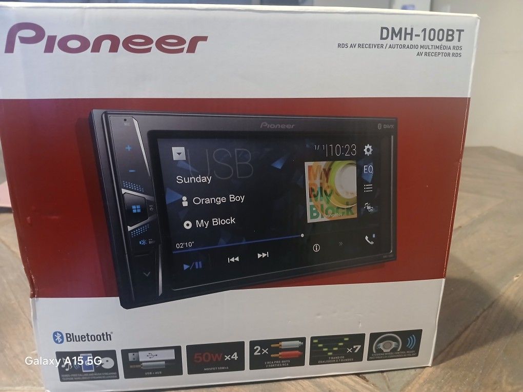 Pioneer DMH-100BT Double Din 6.2" Touchscreen Bluetooth Car Stereo, Android & iOS Compatible