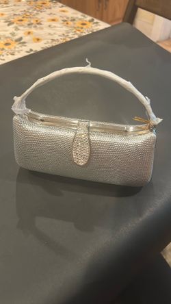 Selini Faux Snake Leather Evening Clutch