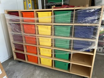 Wooden Cubby Storage Unit