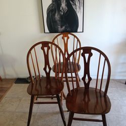 Vintage Rustic Farmhouse Cottage Dining Chairs 