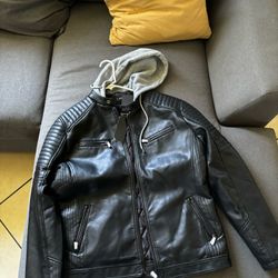 Motorcycle Leather Bomber Jacket